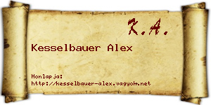 Kesselbauer Alex névjegykártya